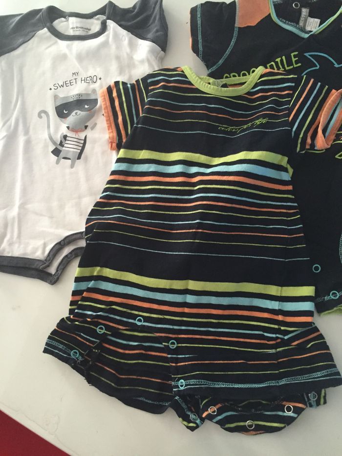 Lot de 3 body short vertbaudet 12mois - photo numéro 2