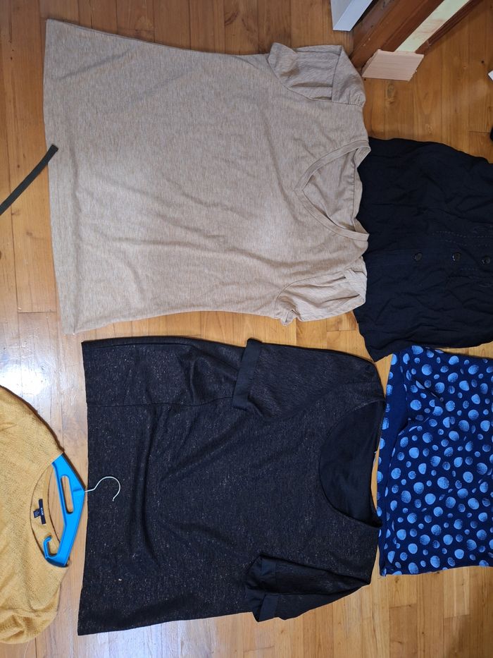Lot 6 t-shirts femme taille XXL ou 44 - photo numéro 3