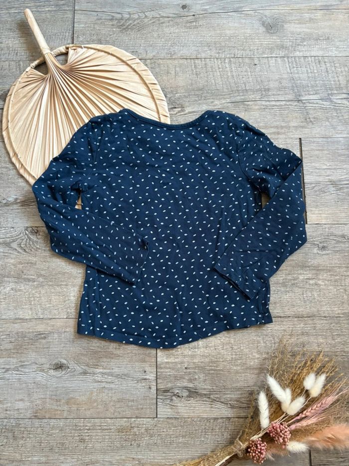 T shirt bleu marine manches longues - photo numéro 2