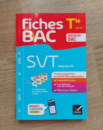 Fiches BAC - SVT Spécialité -  Tle