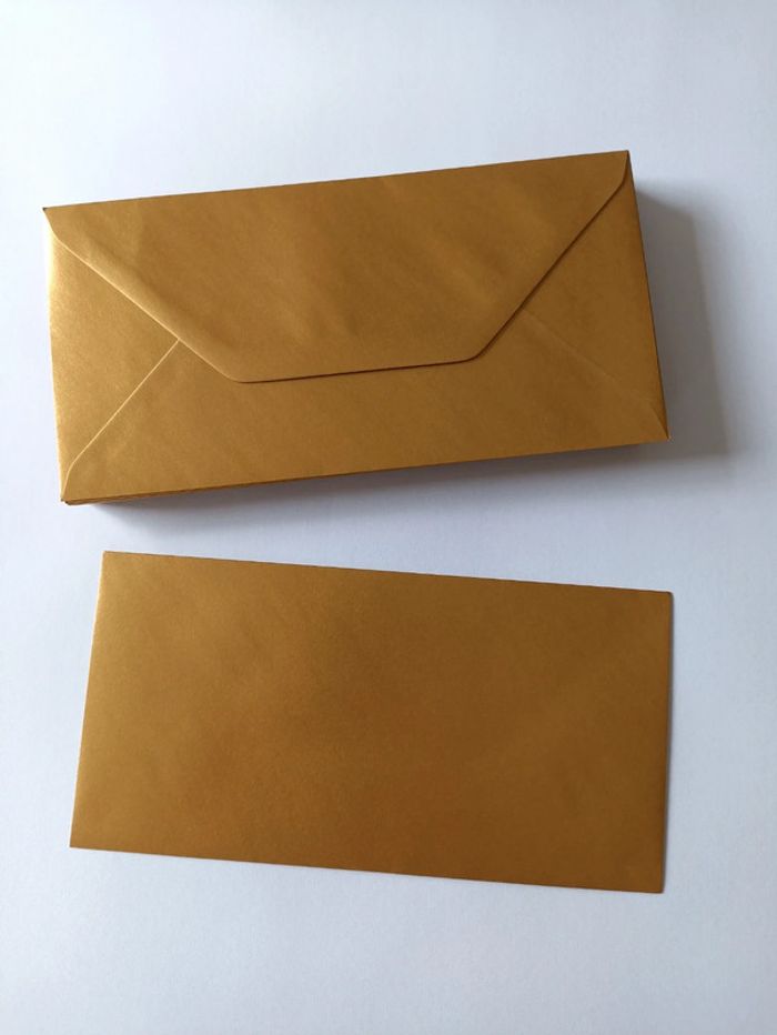 Lot de 40 enveloppes métallisées or - photo numéro 2
