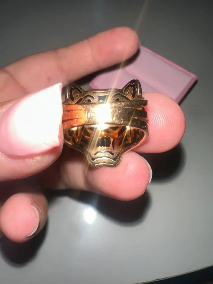 Bague Kenzo Tigre Or Rose - Neuve, Jamais Portée taille 54 - photo numéro 3