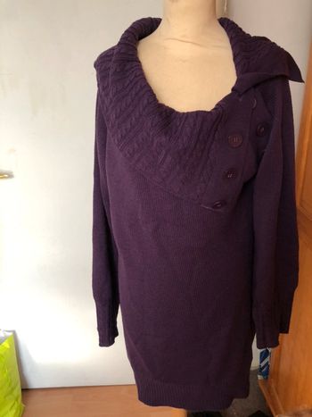 Jolie robe courte et chaude ML violette T. 42/44
