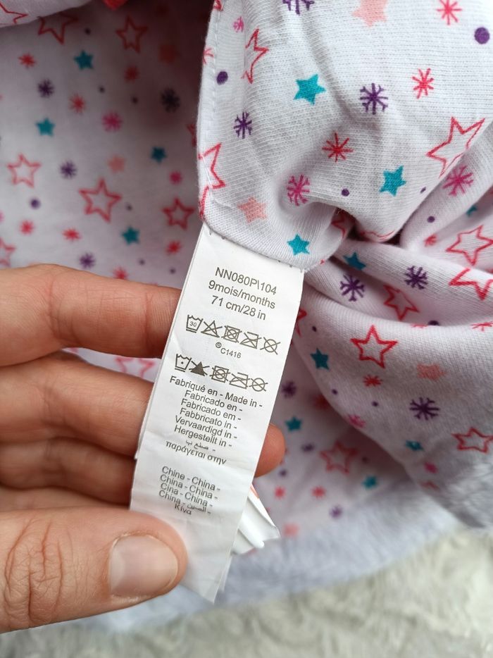 Poncho avec capuche Père Mère Noël étoile Fille 9 mois Orchestra - photo numéro 8