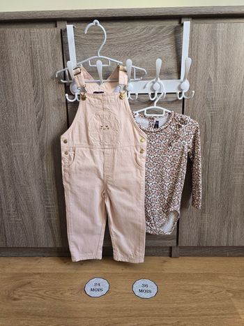 Vêtement Bébé Fille - Ensemble Salopette + body - Sergent Major - 24/36 mois 86/92 cm