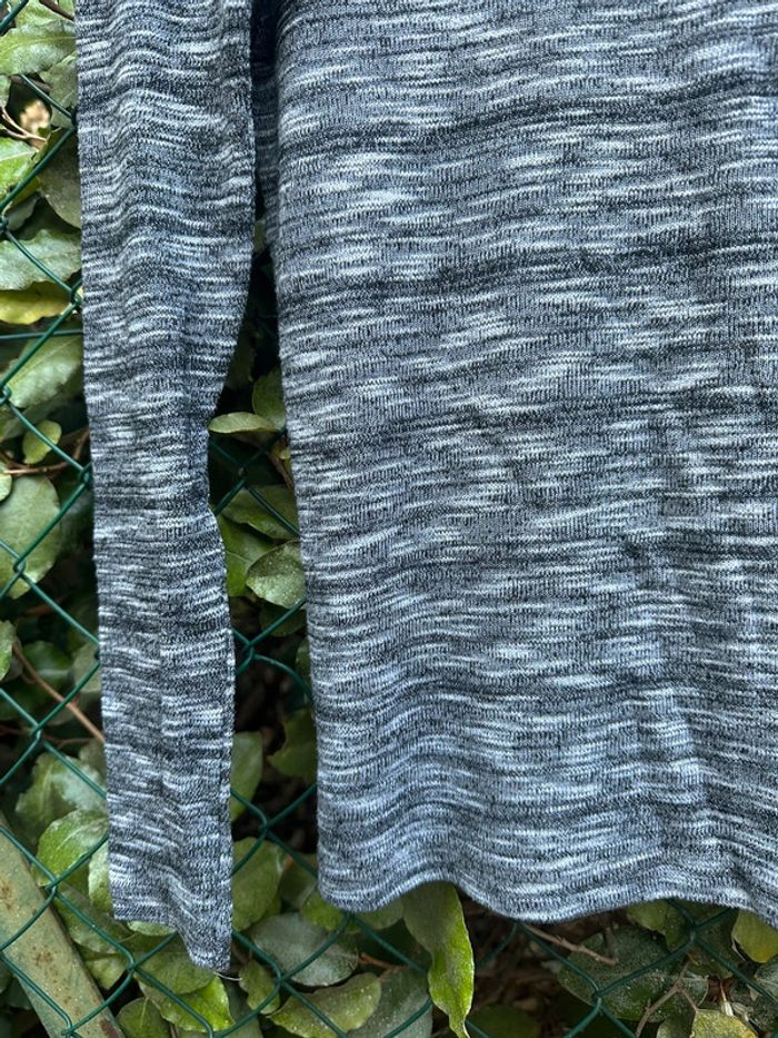 T-shirt manches longues gris chiné - photo numéro 6