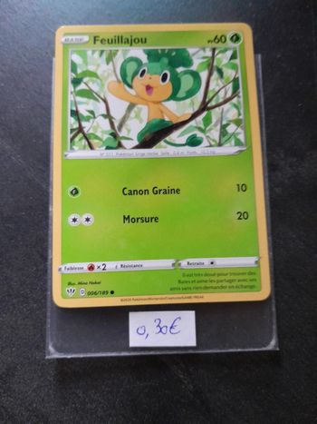 Carte Pokémon Feuillajou 6/189