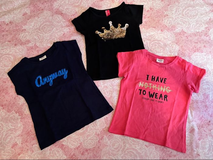 Lot  3  t-shirts manches courtes bébé fille - photo numéro 5