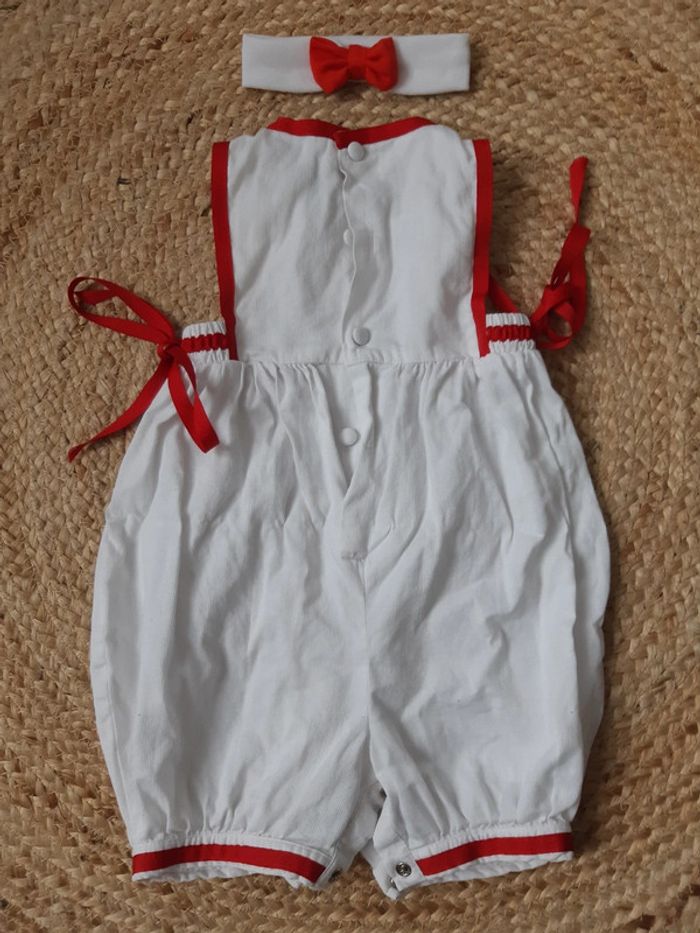 Barboteuse blanche et rouge avec bandeau Kids Minis 74 cm - photo numéro 5
