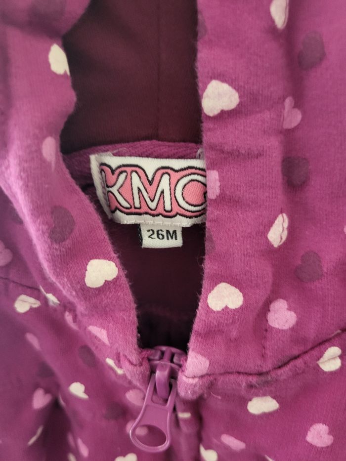Gilet bébé fille cœurs 24 mois de chez Kmg - photo numéro 2