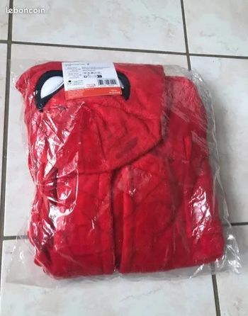Peignoir de chambre imprimée à capuche Spiderman Home Mask 2/4 ans Neuf dans emballage