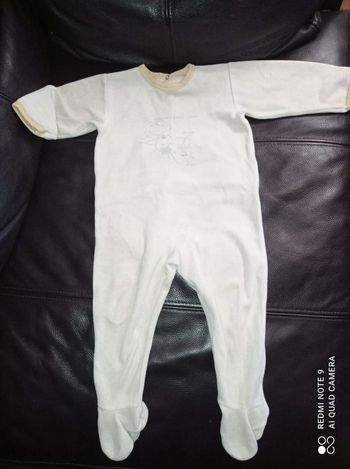Pyjama une pièce velours mixte, Petit Bateau, taille 18 mois