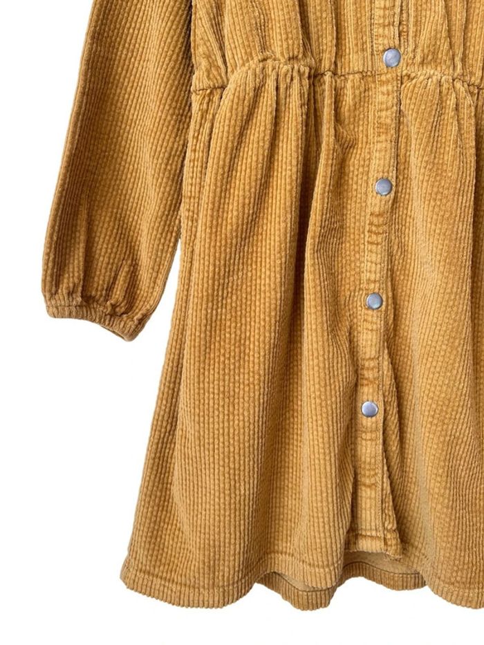 Robe moutarde à manches longues en velours côtelé - Kiabi 12 ans - photo numéro 4