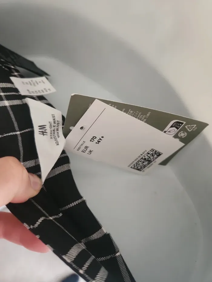 Pantalon à carreaux noir et blanc H&M 14 ans + 170 cm - photo numéro 14