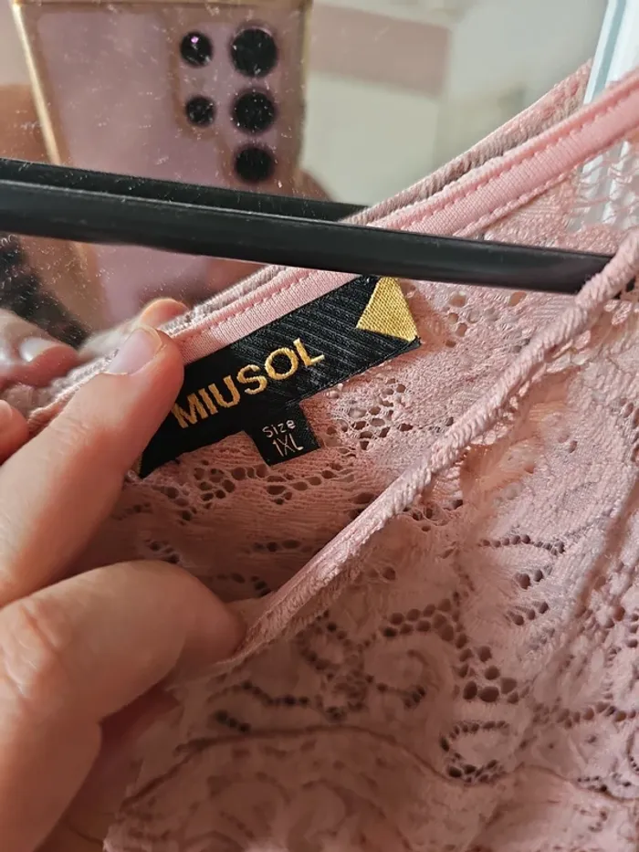 Robe de cocktail rose t44 curve - photo numéro 4