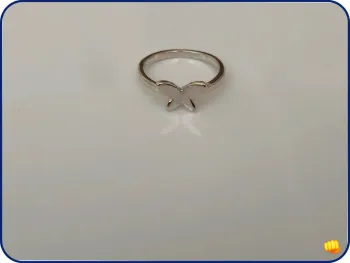 Bague argentée tendance en acier inoxydable