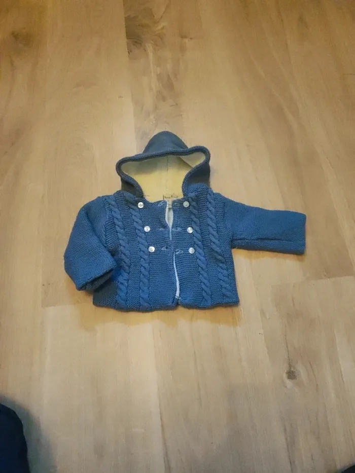 Gilet/veste 3 mois chaud en laine