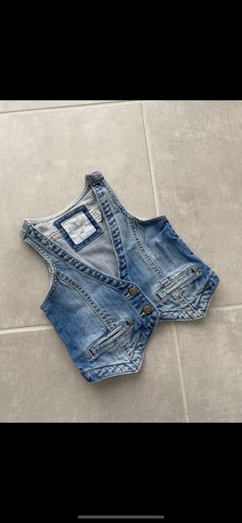 Gilet de costume fille en jean 5 ans