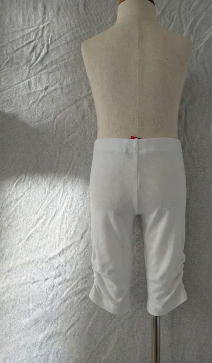 Legging court / Corsaire blanc basique - Tissaia - 3 ans - photo numéro 2