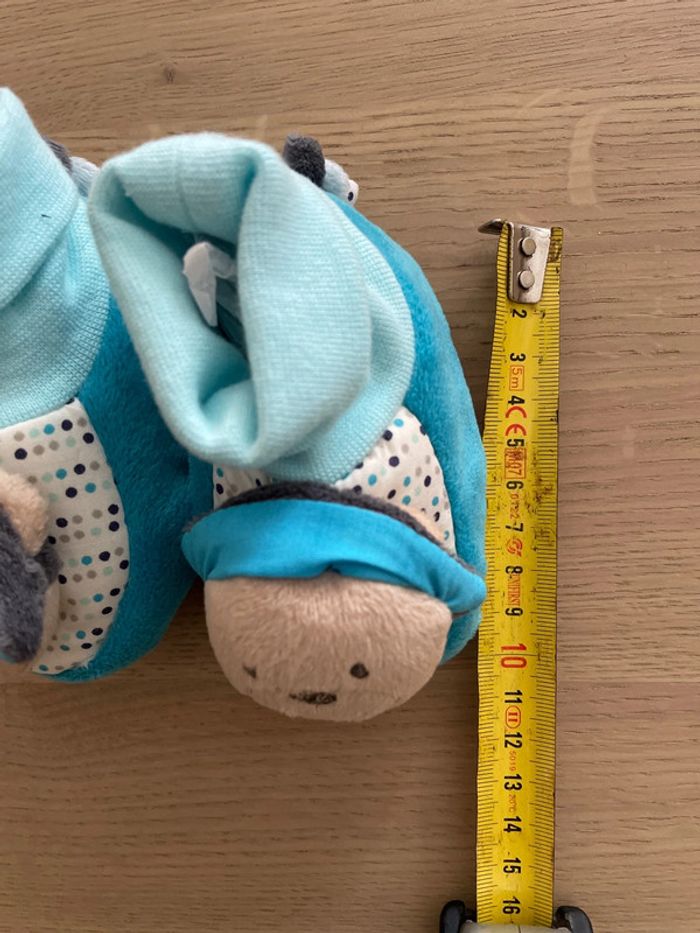 Chaussons nouveau né souples bleu sauthon - photo numéro 4