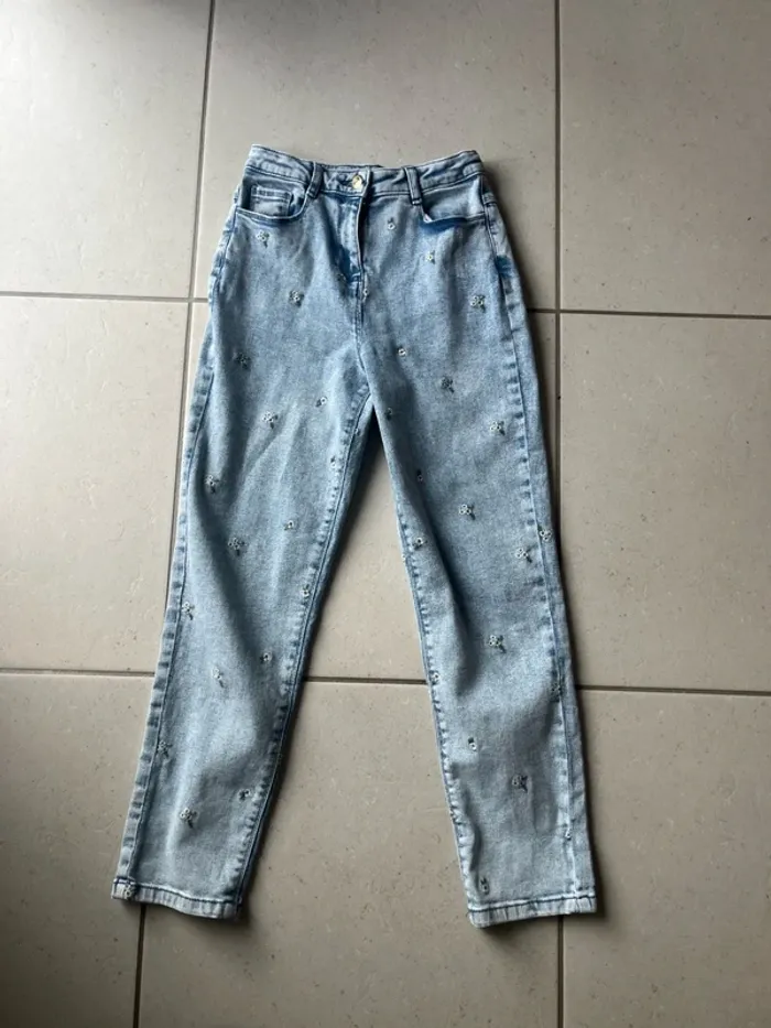 Jean Mom Tape à l'oeil taille 12 ans - photo numéro 4