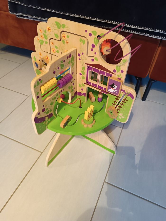 Table d activités arbre en bois - photo numéro 2