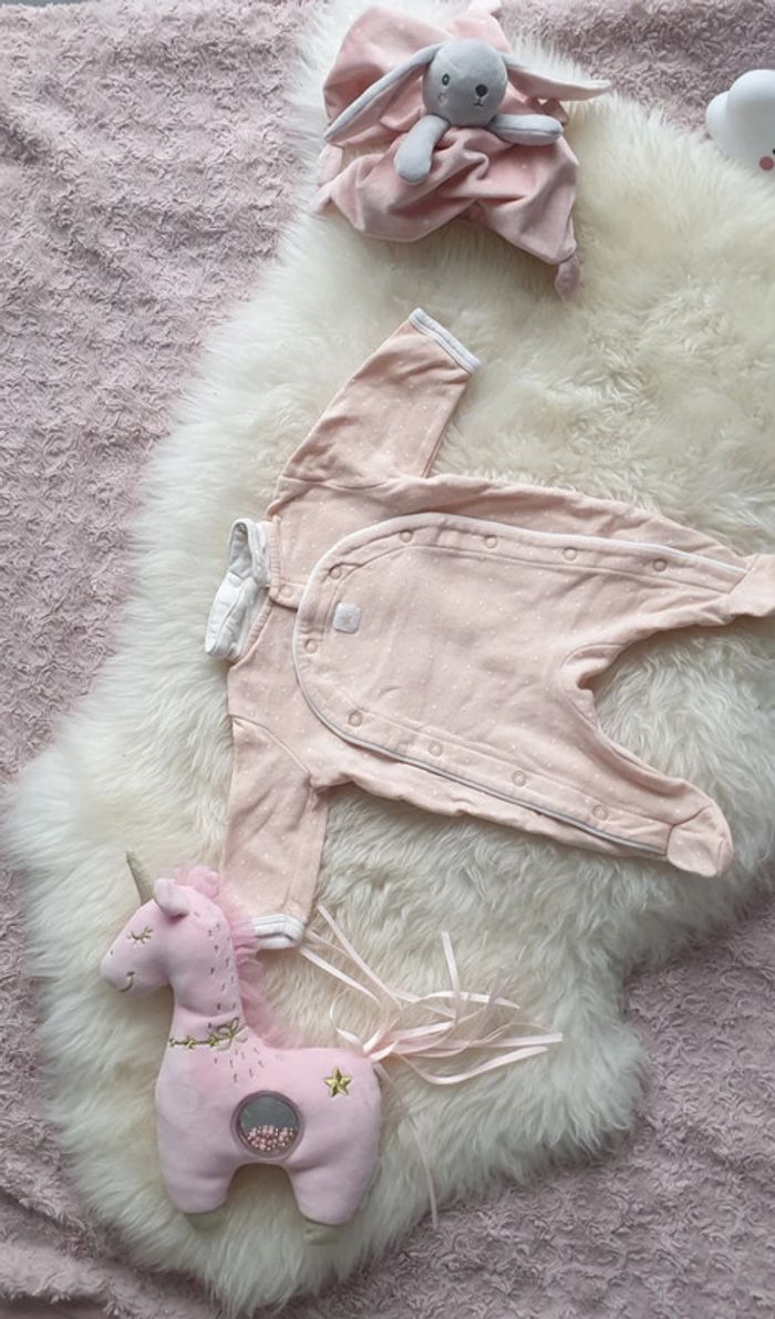 Grenouillère bebe fille 1 mois