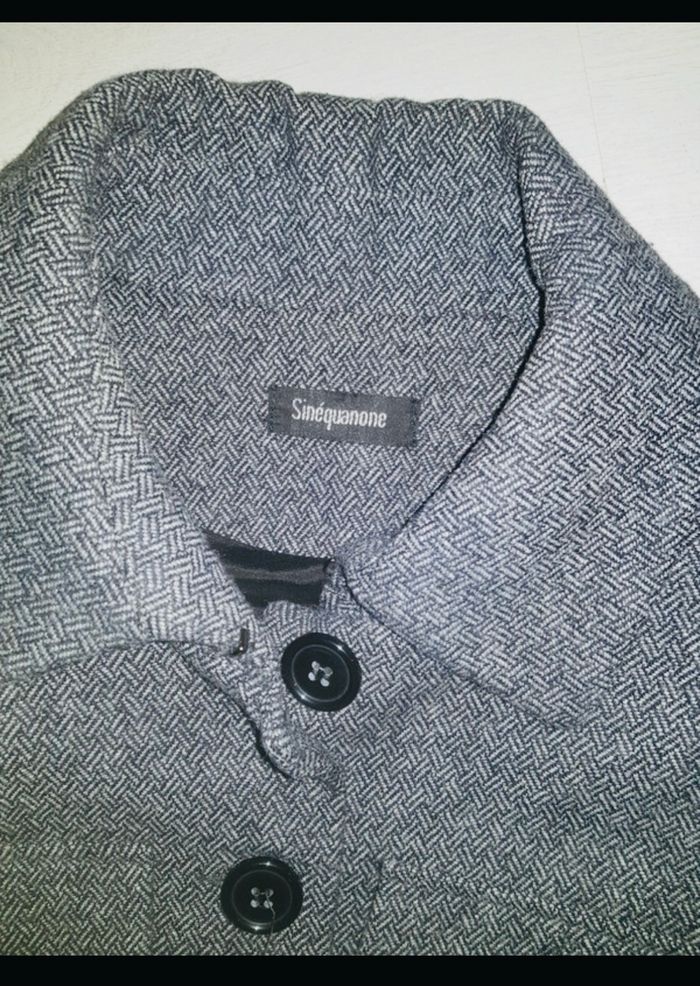 Veste tweed paletot ceinturée Sinequanone neuve - photo numéro 3