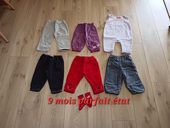 Lot de 6 pantalons 9 mois