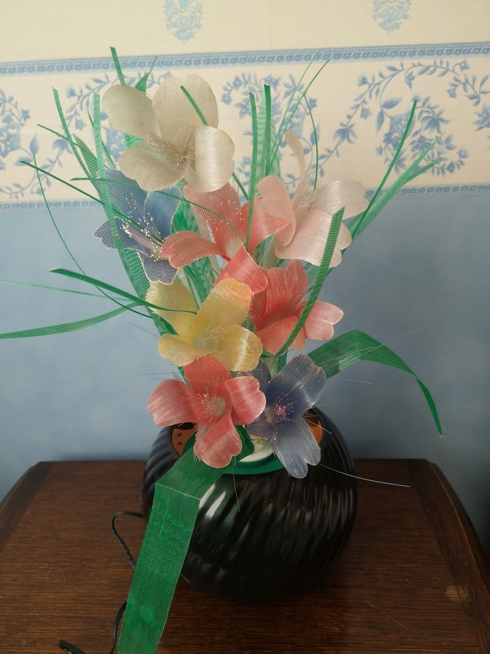 Lampe fleurs en fibre optique