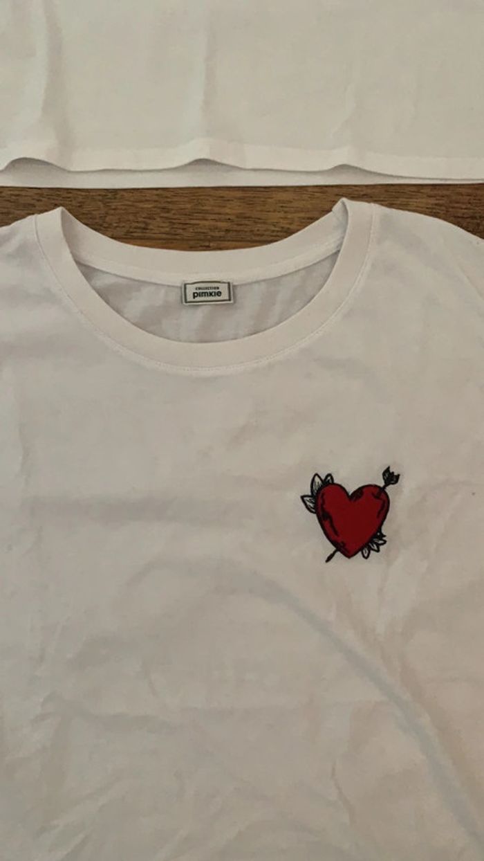 Lot de 2 t-shirts cœurs - photo numéro 2