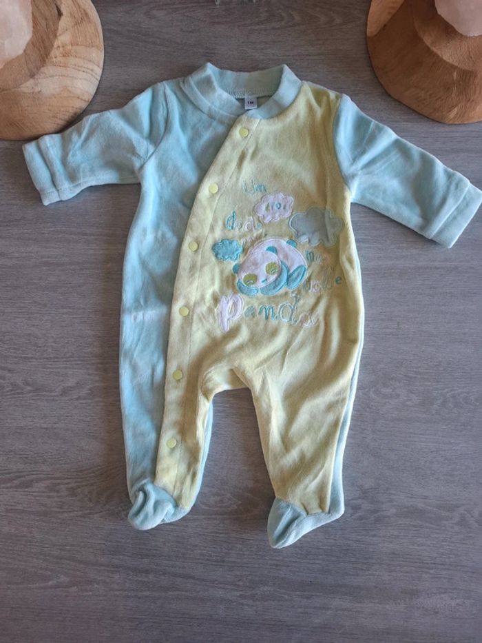 Pyjama velours 1 mois - photo numéro 2