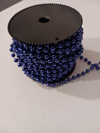 guirlande de perle bleu 6 mm - 15 m de long