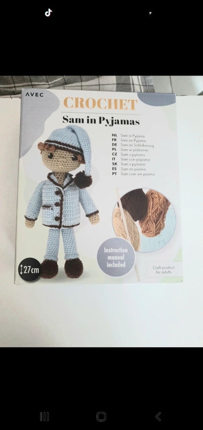 Crochet  sam in pyjamas