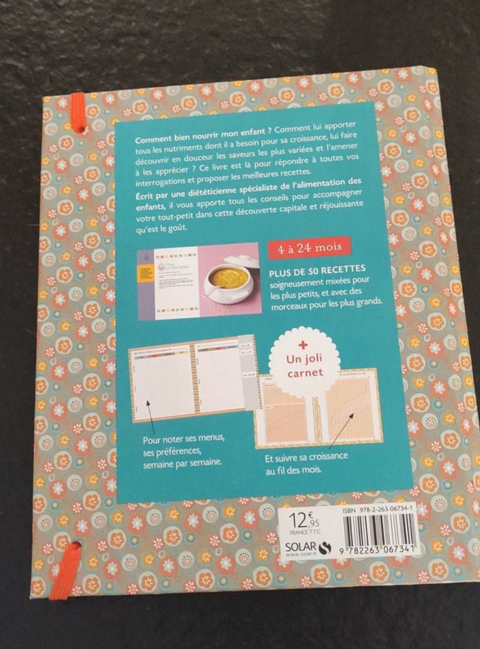 Livre l'alimentation des tout-petits 4 à 24 mois Solar Éditions - photo numéro 2