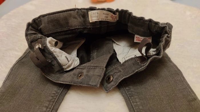 Jean slim stretch gris foncé T. 6-9 mois Zara / Zara Baby - photo numéro 6
