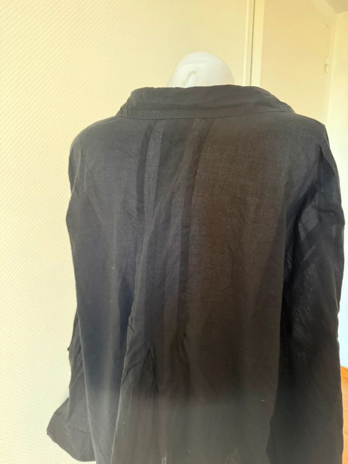 Blouse noir en très bon état taille 58-60 ikebana - photo numéro 4