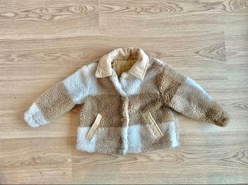 Veste polaire Teddy/Blouson à carreaux Zara - Moumoute/Effet Mouton - 18-24 mois (86 cm)