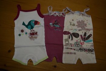 lot combishort à bretelles