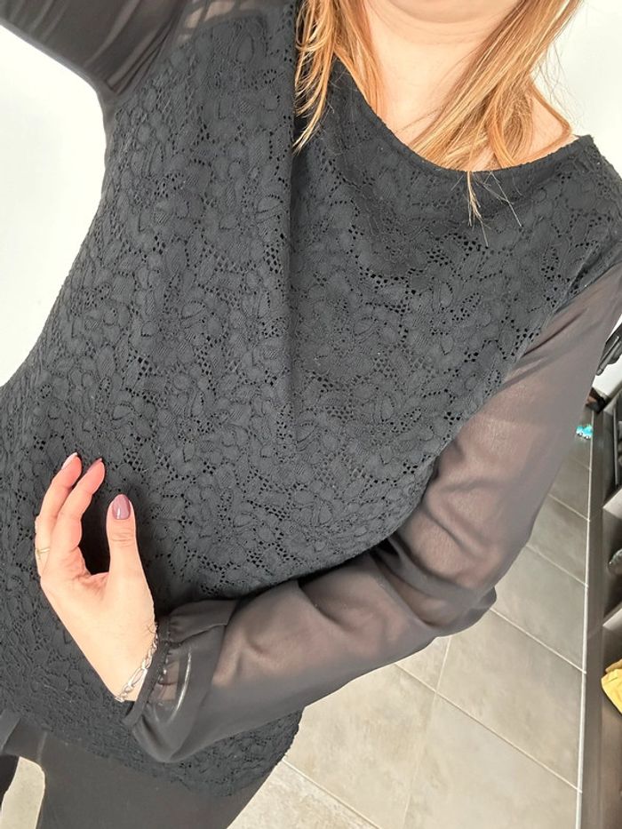Blouse à dentelle Camaïeu T44 - photo numéro 3