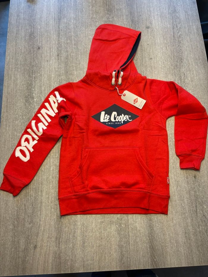 Sweat à capuche rouge Lee Cooper
