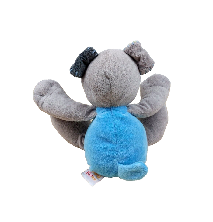 Peluche doudou chien Manon et Valentin DOUKIDOU vert gris bleu vert pois blanc - photo numéro 2