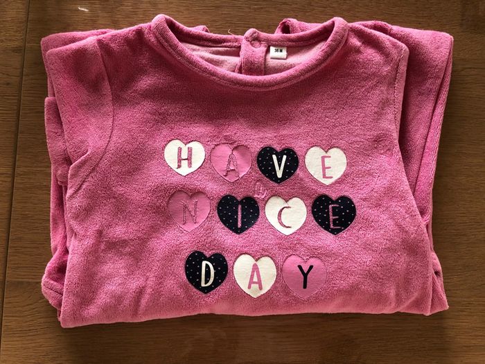 Pyjama 1 pièce, fille. 36 mois