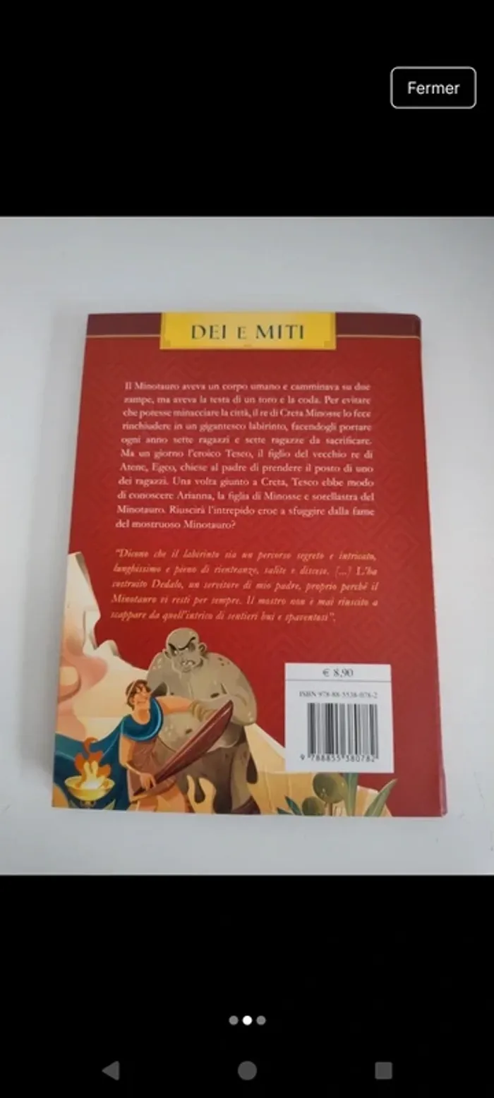 Livre enfant en italien / Libro per bambini in italiano Teseo e il Minotauro - photo numéro 2