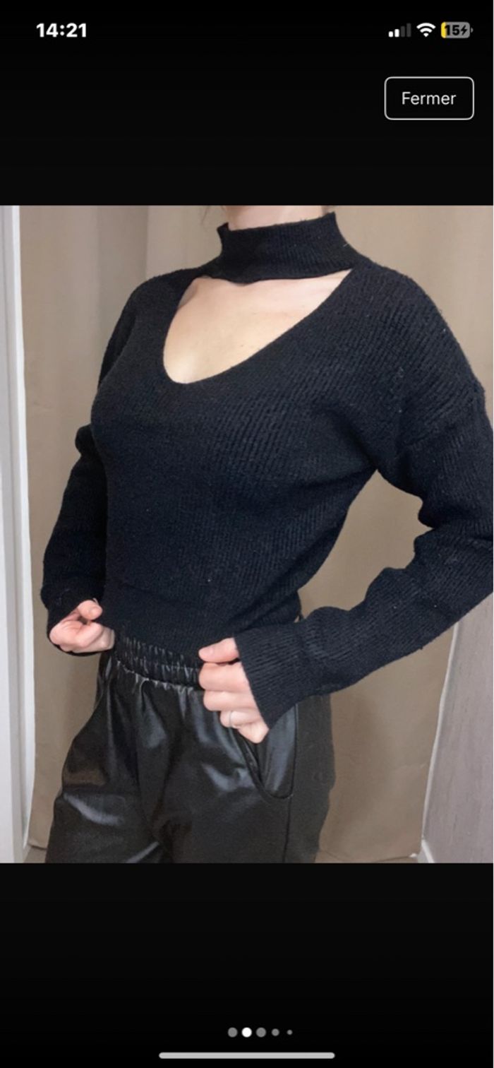 Petit pull doux noir taille unique - photo numéro 2