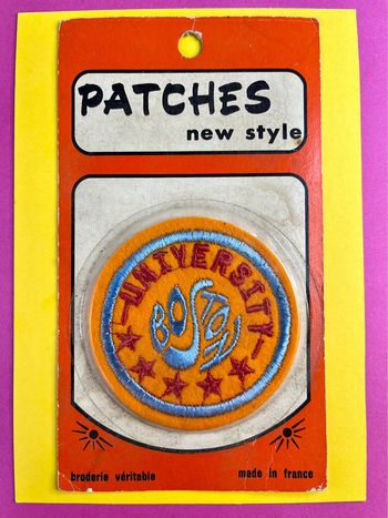 Patch Brodé années 70 Fabriqué en France : Boston University