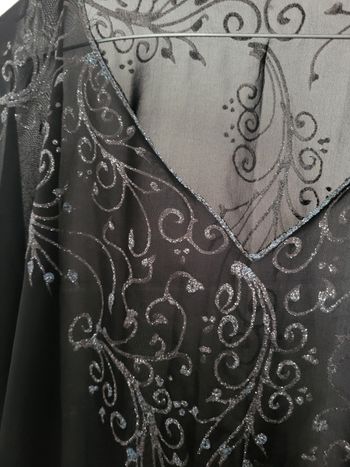 Sonic de fête transparente noire avec motifs pailletés 54/56