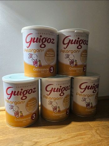 Lot de 5 Pelargon Croissance 3 Guigoz