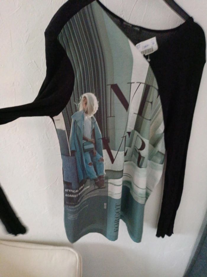 Tee shirt manches Zara femme - photo numéro 3