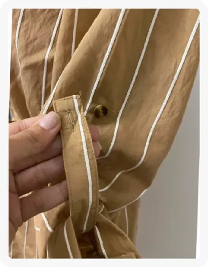 Robe chemise rayée beige PPT Style - photo numéro 5